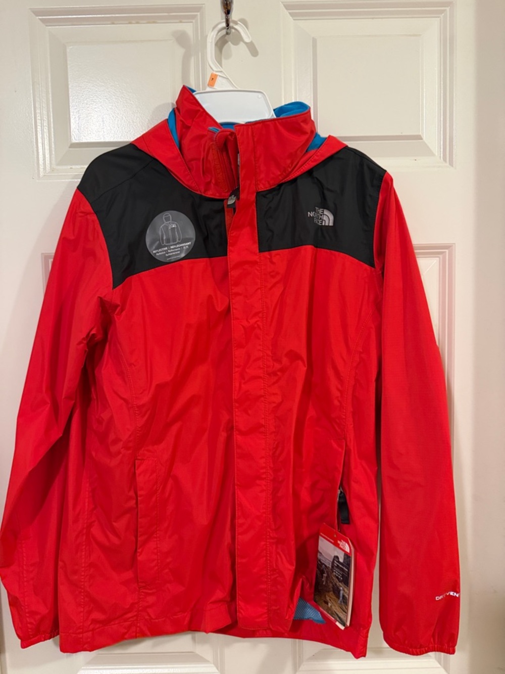 The North Face Kids Red and Black Rain Jacket